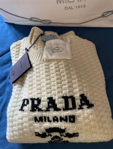 maglione prada uomo bianco|Prada Maglione .